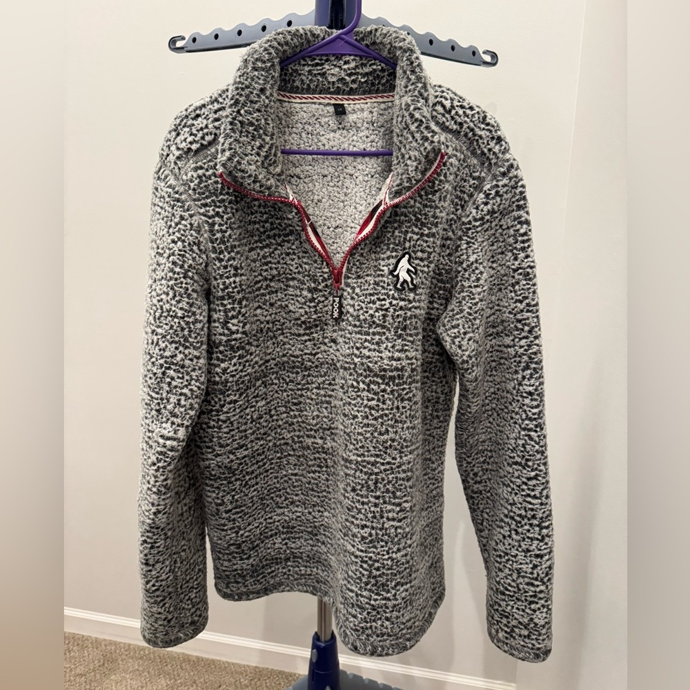 Pook Yeti 1/4 Zip Double Sided Sherpa Pullover Size L